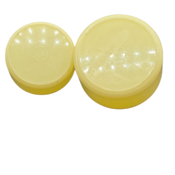 Vintage celluloid dresser/powder boxes set of 2 - Picture 4 of 4